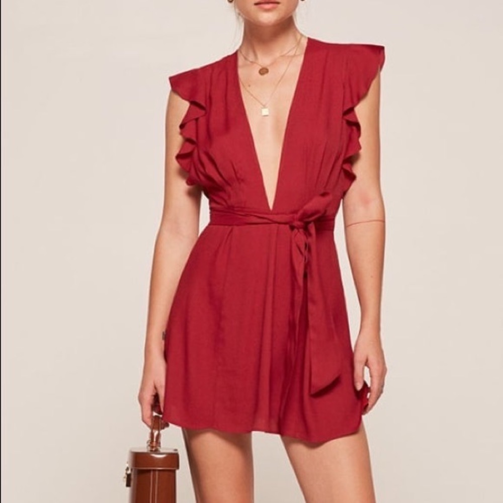 Reformation Tunisia Dress in Crimson Size 4